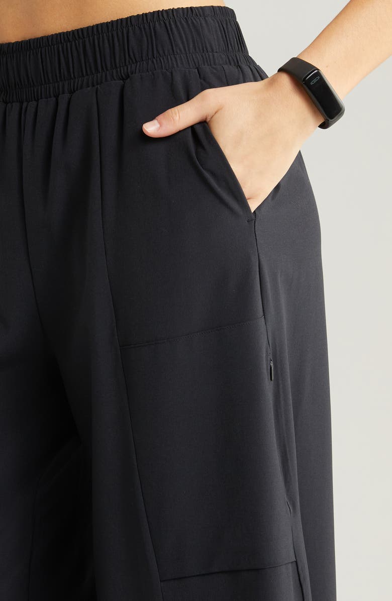 Zella In Flight Flowy Crop Wide Leg Pants, Alternate, color,