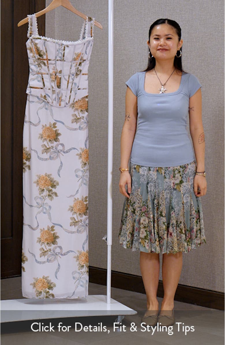 Clemmie Georgette Column Gown, sales video thumbnail