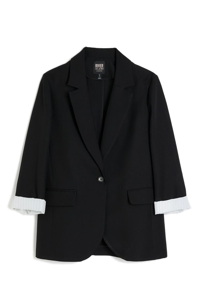 Relaxed Fit Blazer, Alternate, color, BLACK