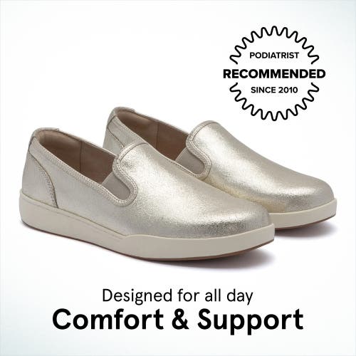 Abeo Encore Slip On In Gold Leather - Regular