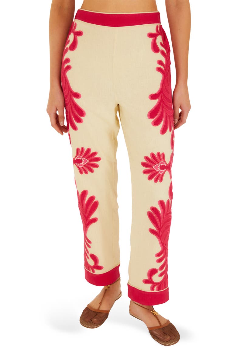 Spring Arabesc Cutwork Pants, Main, color, SPRING ARABESC PINK
