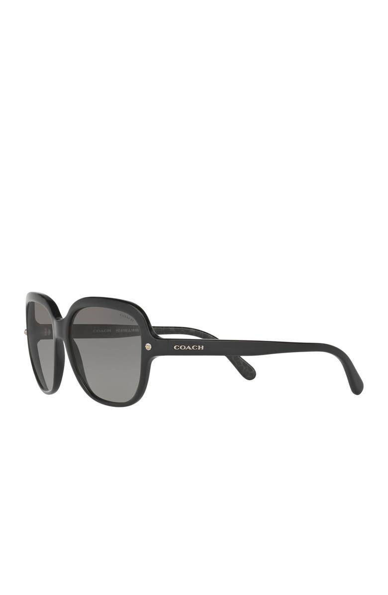 COACH 56mm Round Sunglasses, Alternate, color,
