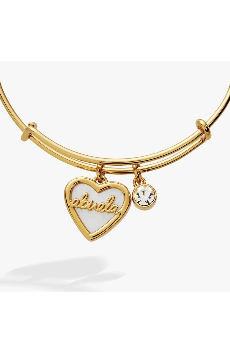 Alex and Ani Abuela Mother of Pearl Heart Bangle Bracelet Duo, Alternate, color,
