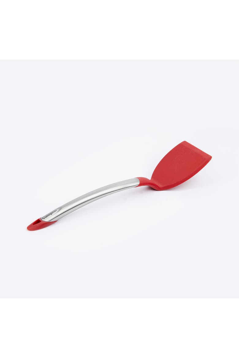 Silicone & Stainless Steel Turner, Alternate, color, Red