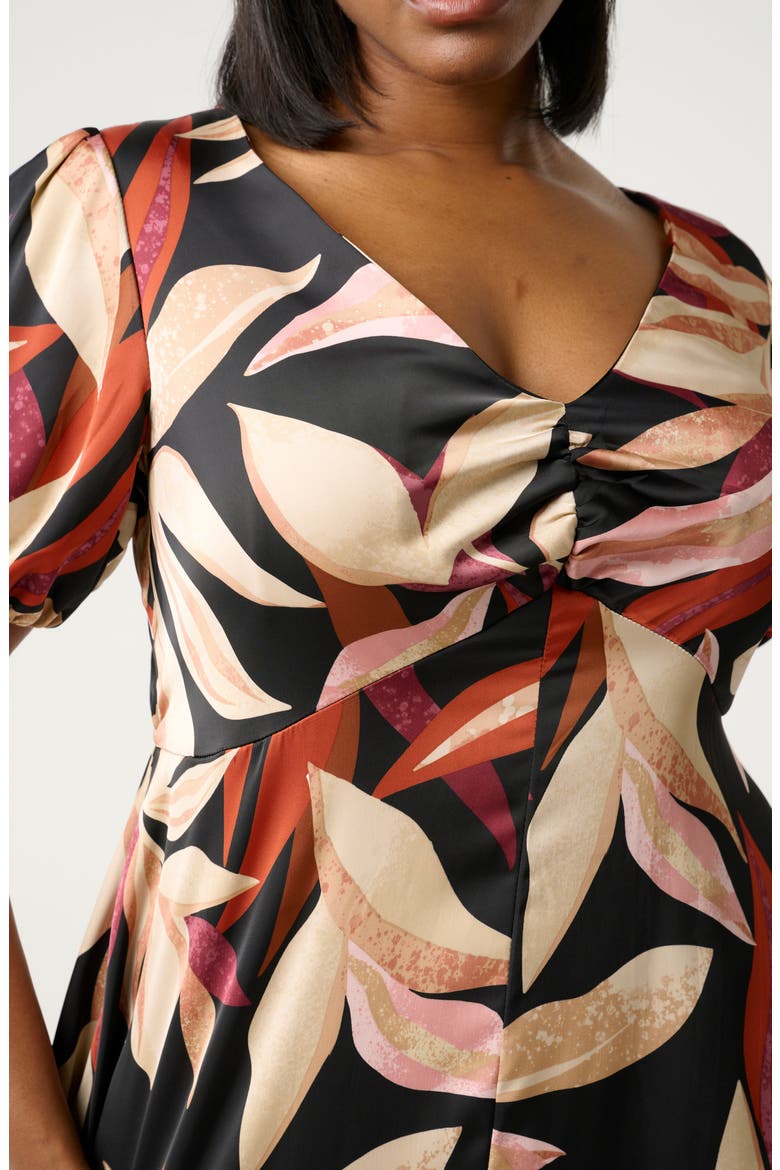 Laura Print Midi Dress, Alternate, color, BERRY FLORA