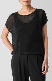Eileen Fisher Open Stitch Organic Cotton Sweater