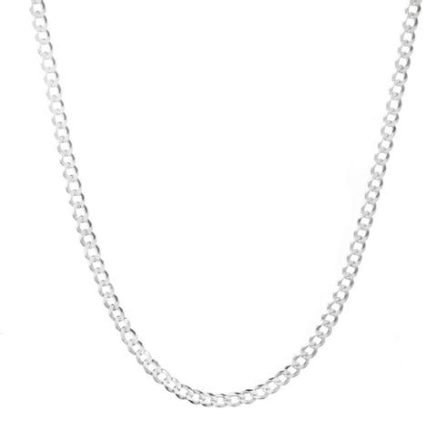 Sterling Silver 5MM Thick Curb Chain Necklace