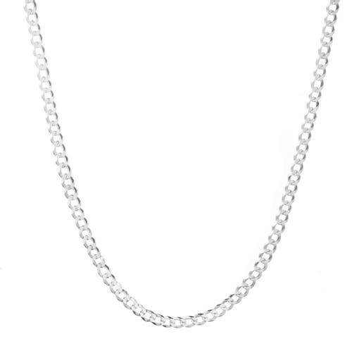 Donatello Gian Sterling Silver 5mm Thick Curb Chain Necklace In Silver