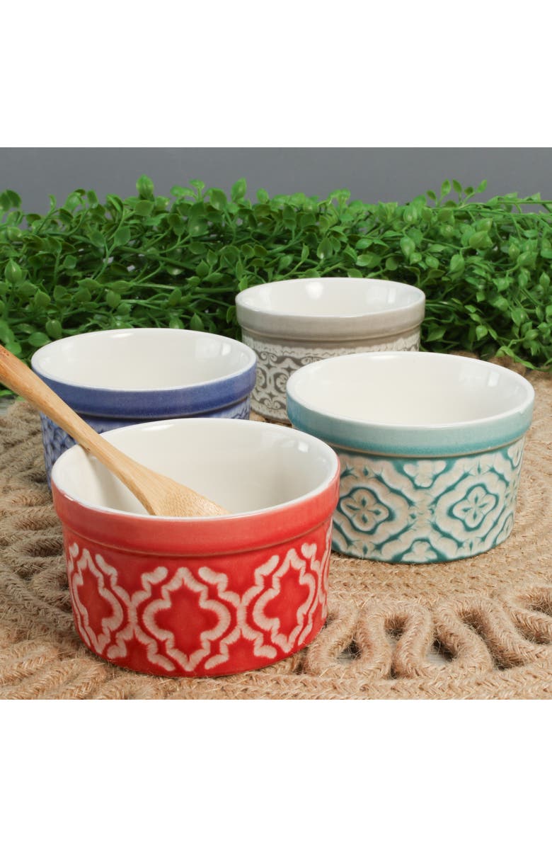 BIA Cordon Bleu Set of 4 Stoneware Dominique Ramekins, Alternate, color, Multi