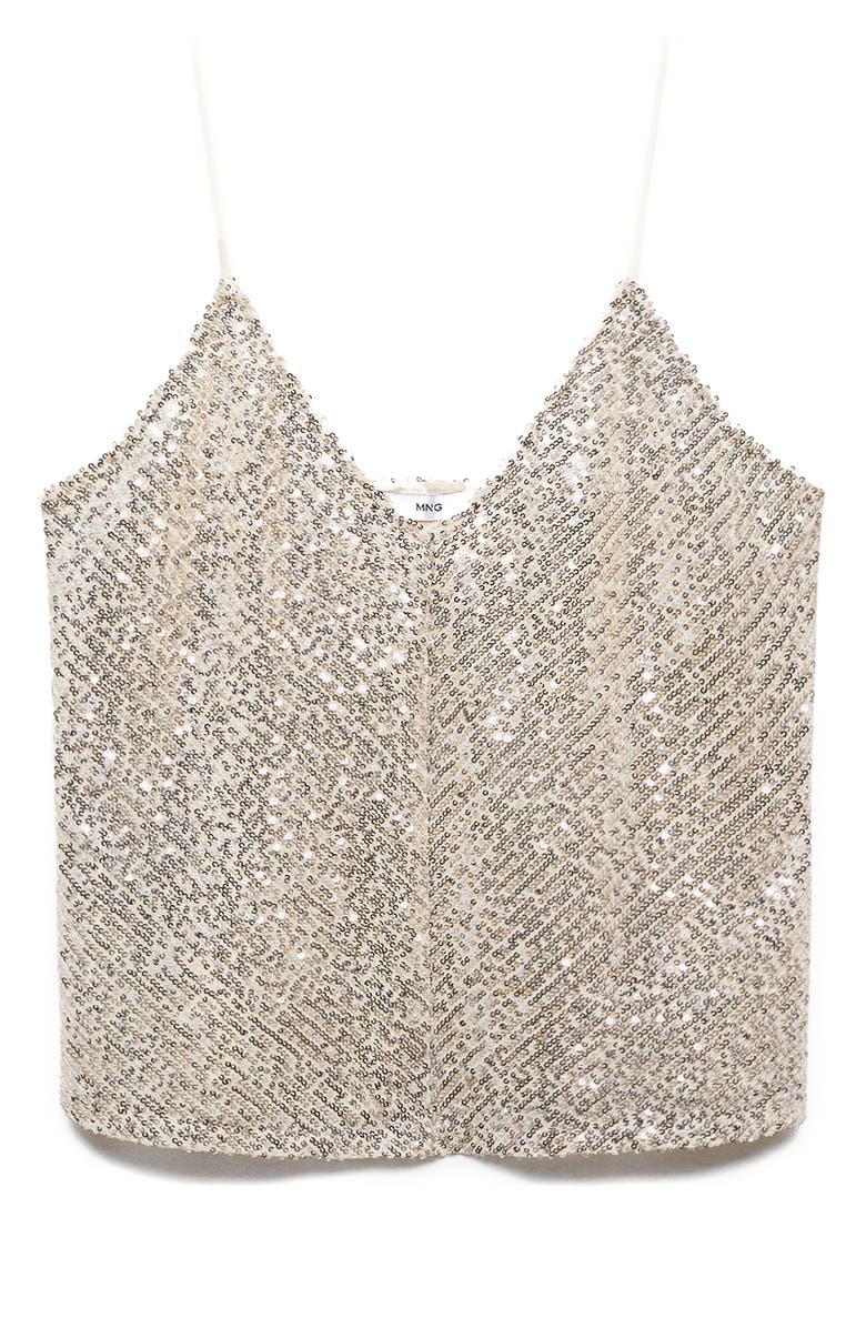MANGO Sequin Tank Top, Alternate, color,