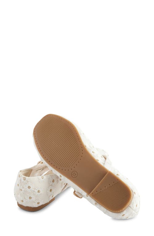 Next Kids' Embroidered Daisy Mary Jane Flat In Neutral