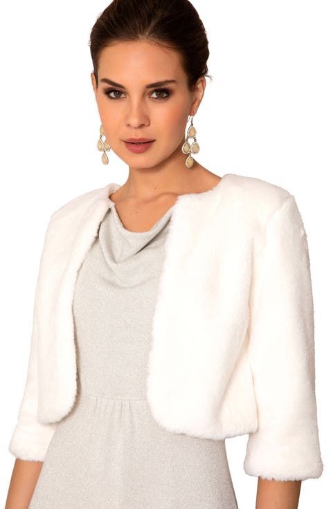 Jaclyn Faux Fur Bolero Coat