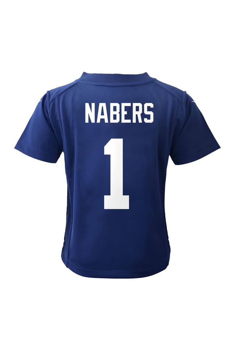 Preschool Nike Malik Nabers Royal New York Giants Team Player Game Jersey, Alternate, color, Royal