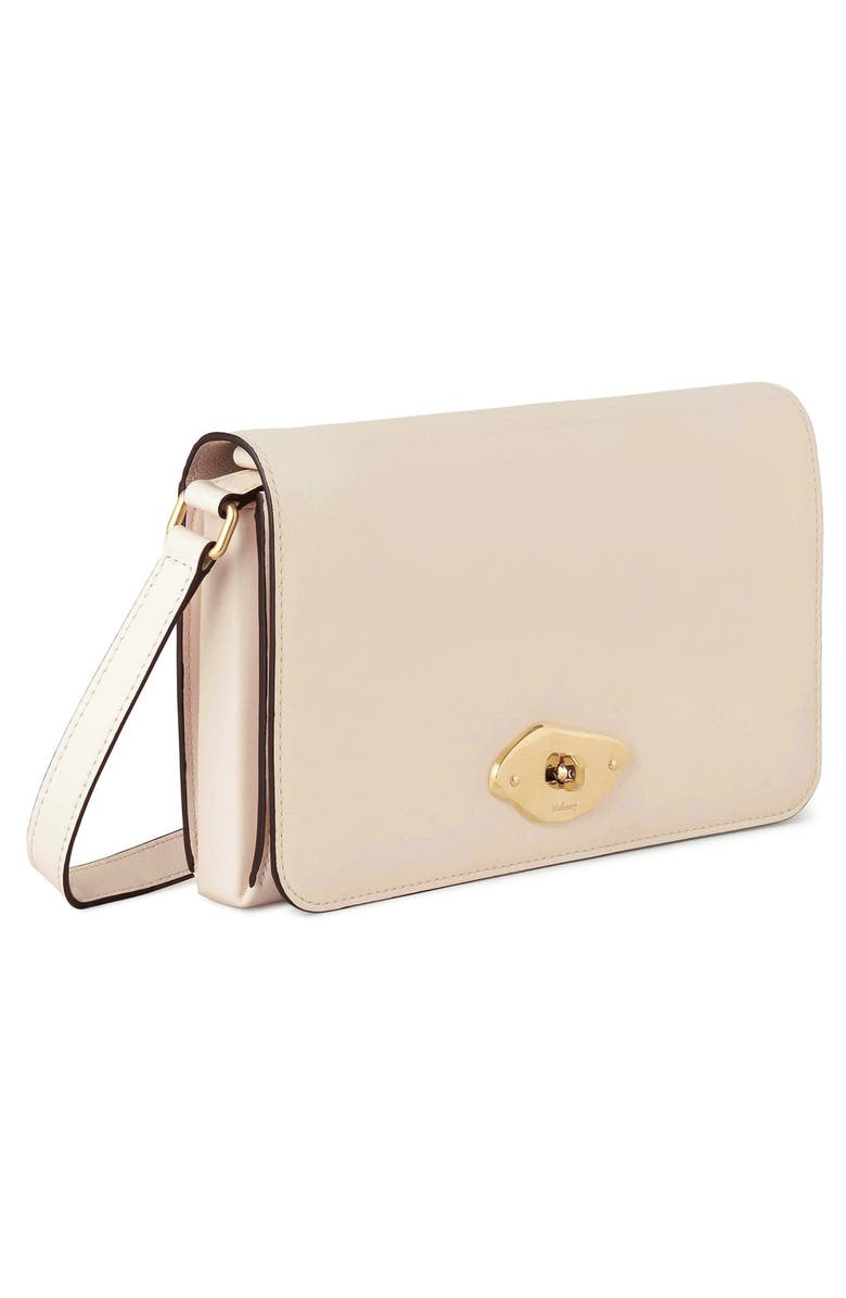 Mulberry Lana High Gloss Leather Wallet on a Strap, Alternate, color, Eggshell