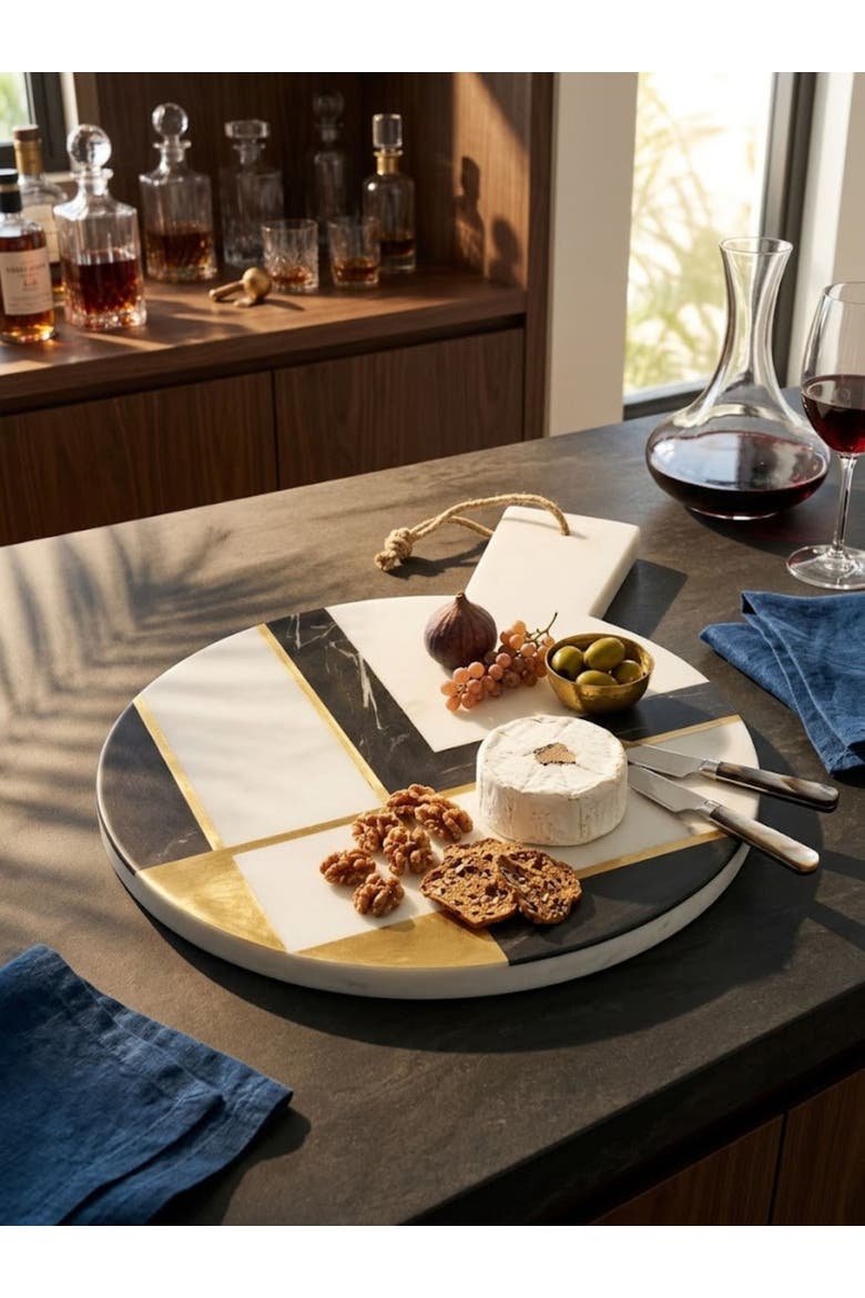 Campania Marble Cheese Board, Alternate, color, White