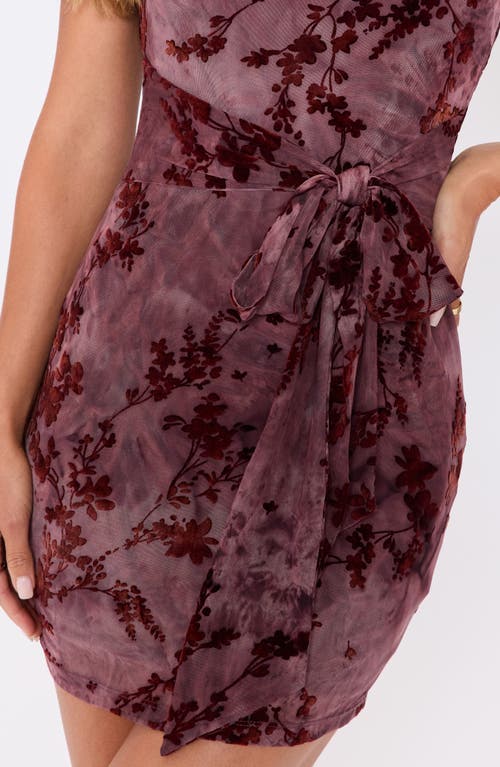 Vici Collection Heiress Tie Waist Minidress In Pink