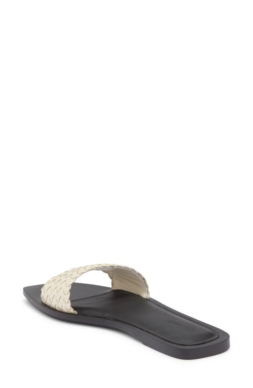 Madewell The Cora Woven Slide Sandal In White