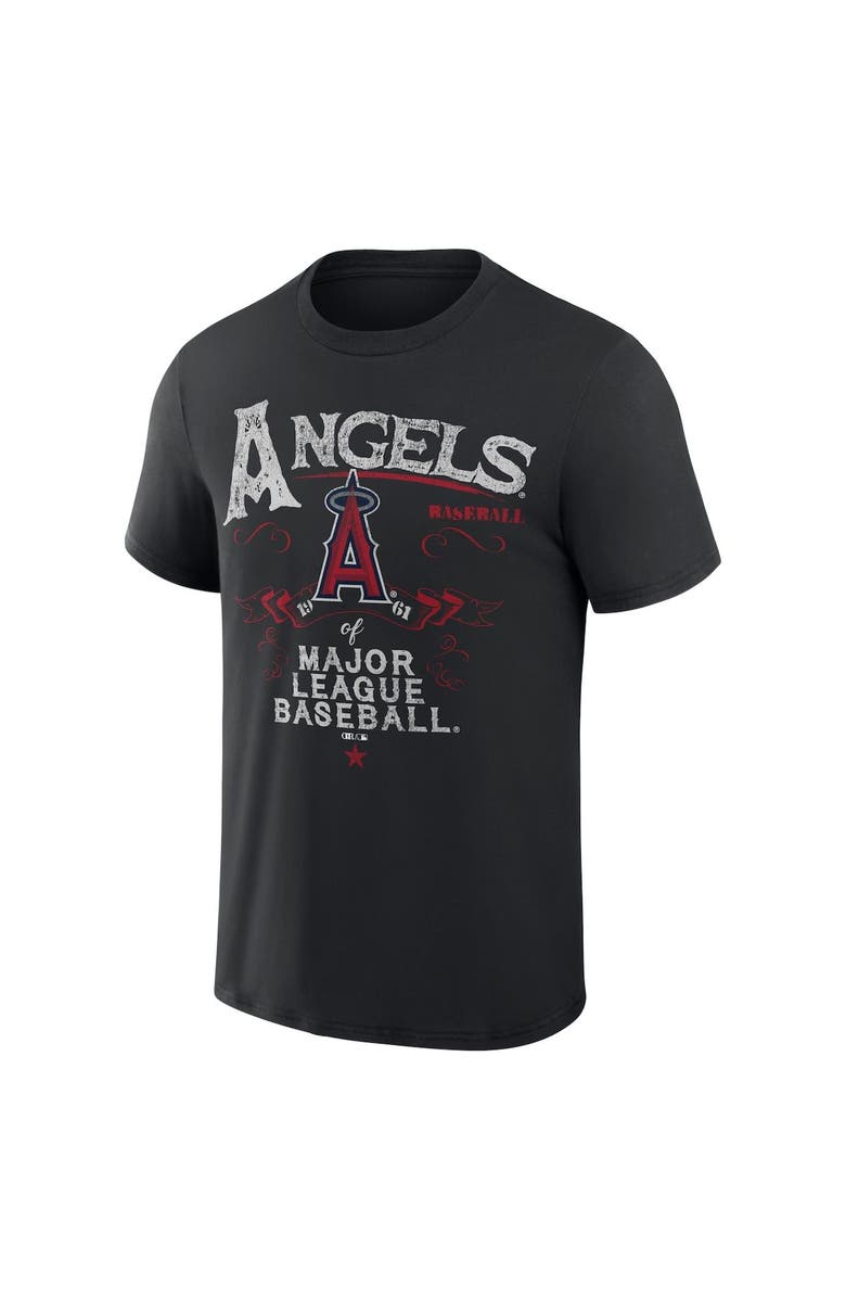 Darius Rucker Collection by Fanatics Men's Darius Rucker Collection by Fanatics  Black Los Angeles Angels Beach Splatter T-Shirt, Alternate, color, 