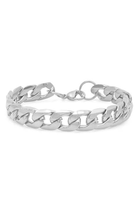 Men's 18k Gold Plated Curb Link Bracelet