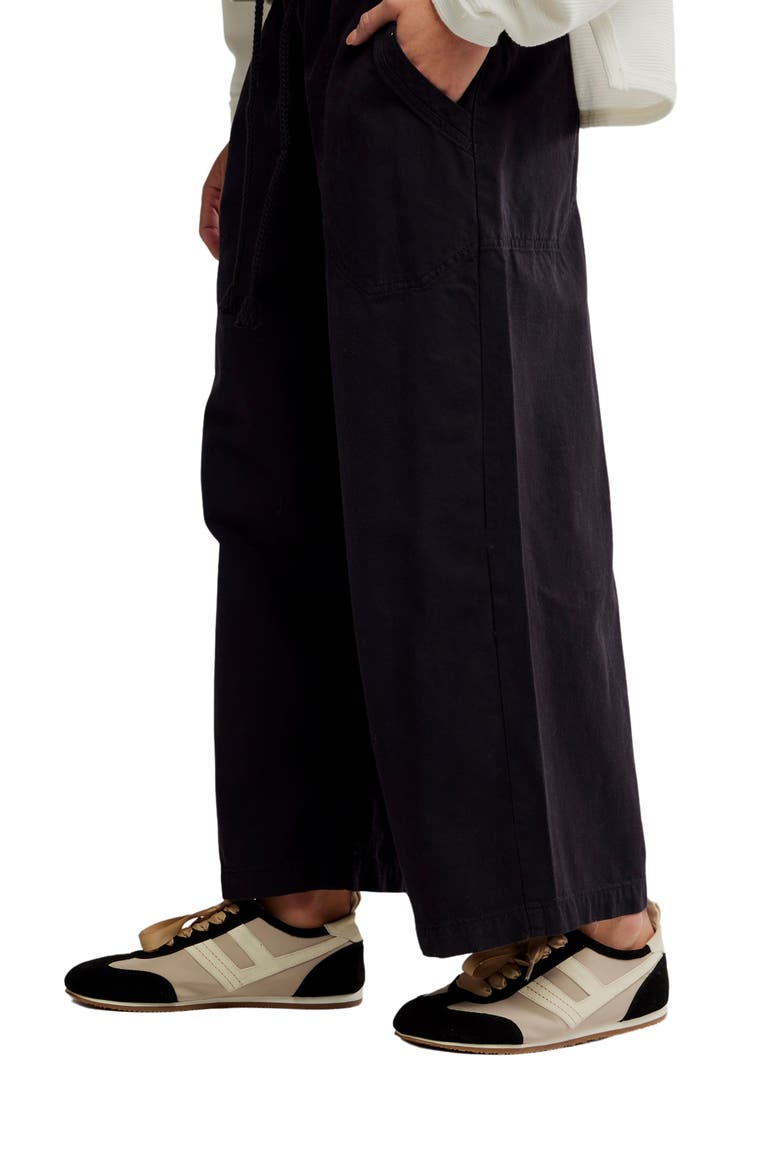 Easy Peasy Wide Leg Drawstring Pants, Alternate, color, BLACK