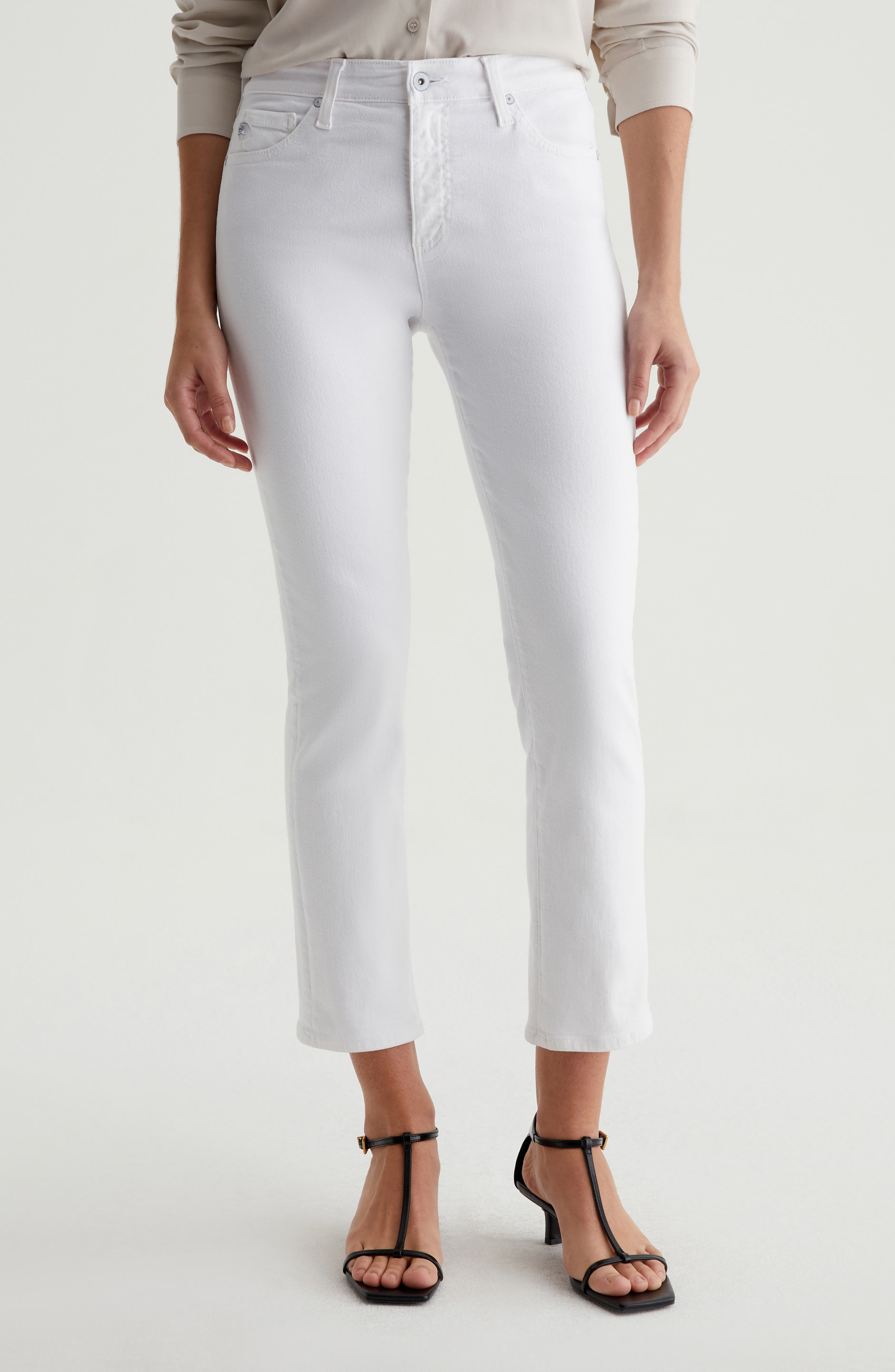 AG Mari Mid Rise Slim Straight Leg Crop Jeans