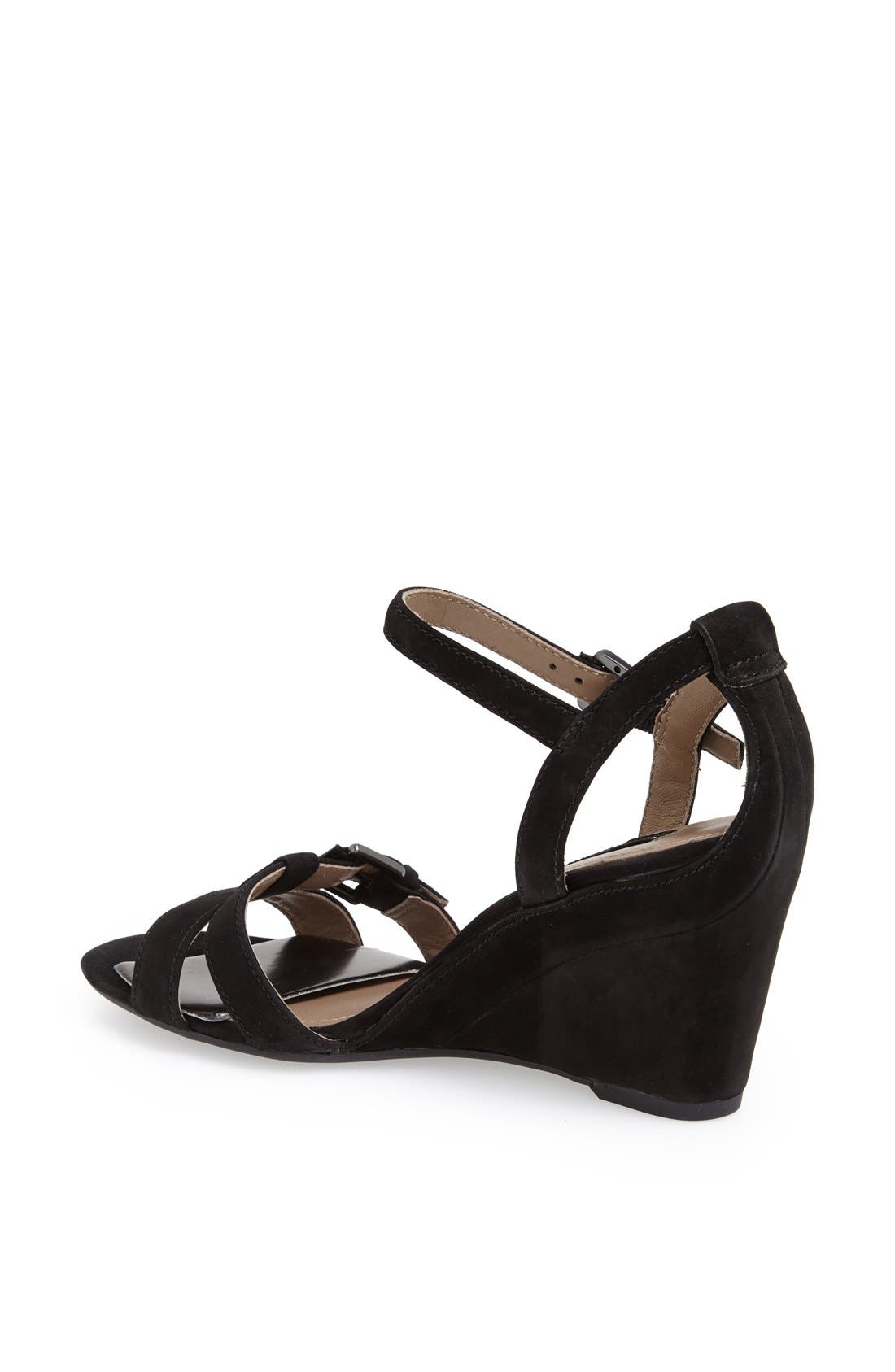 ECCO 'Rivas 75' Leather Wedge Sandal, Alternate, color, 