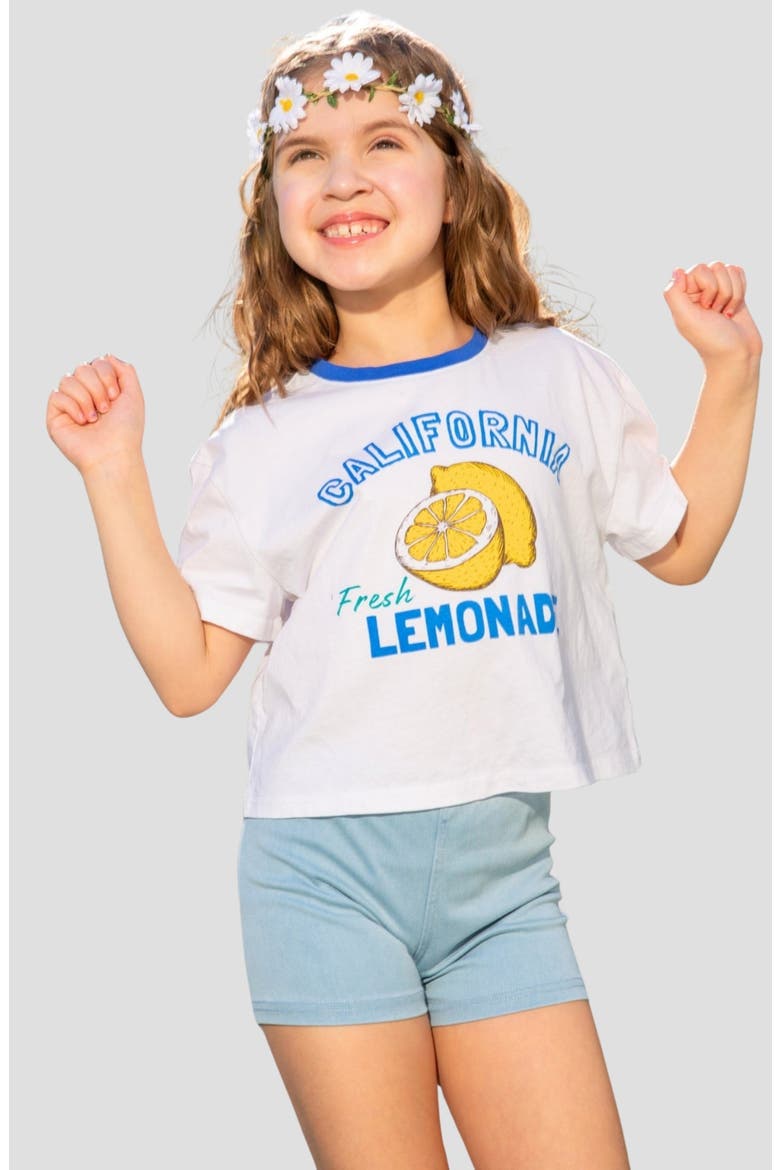 Kids' California Lemonade Graphic Dropped Shoulder Tee, Alternate, color, IVORY LEMONADE