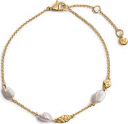 Monica Vinader Capri 18k Gold Vermeil Pearl Station Bracelet