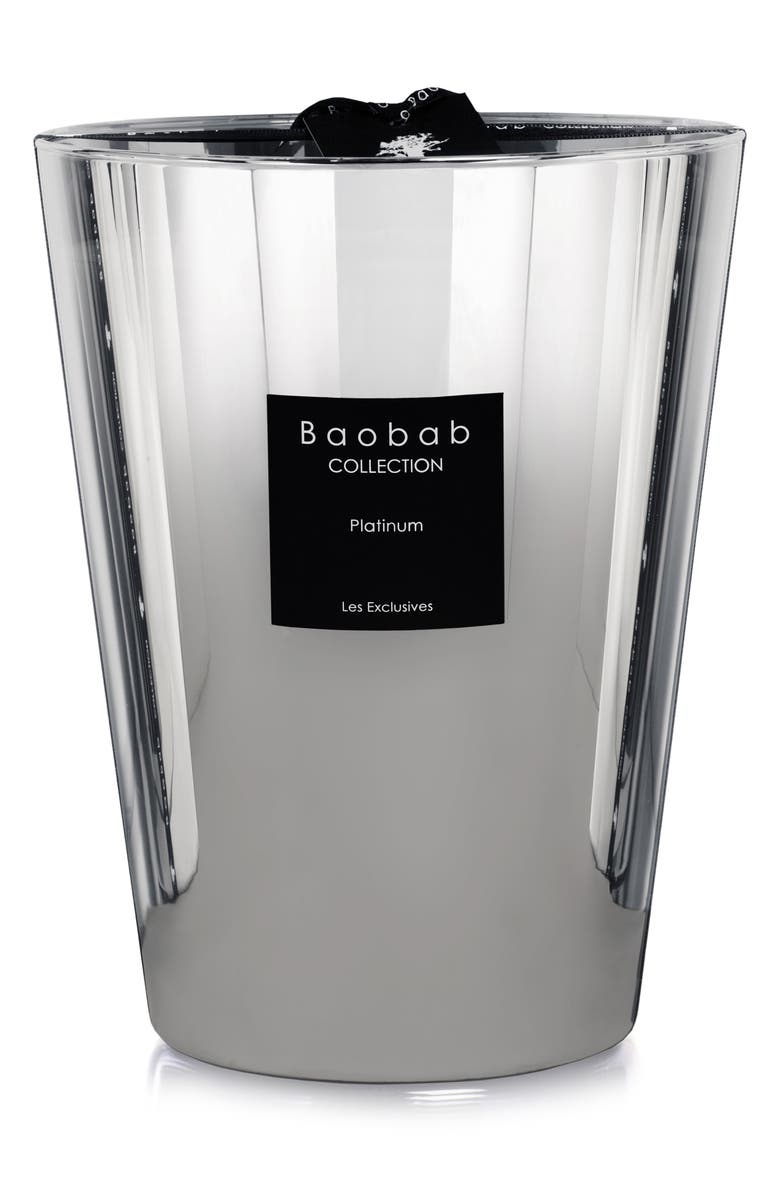 Baobab Collection Les Exclusives Platinum Silver Candle, Main, color, Shiny Silver