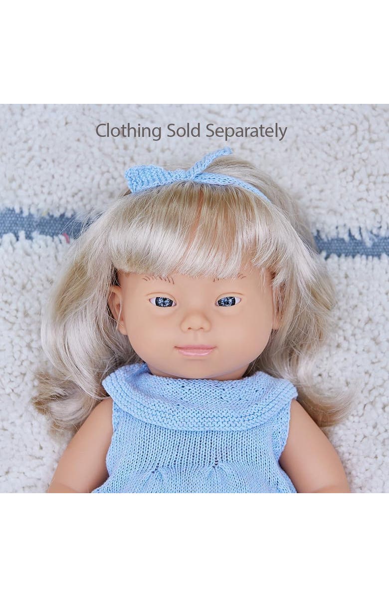 Miniland Blonde Baby Doll with Down Syndrome 15 inch, Alternate, color, Light Skin