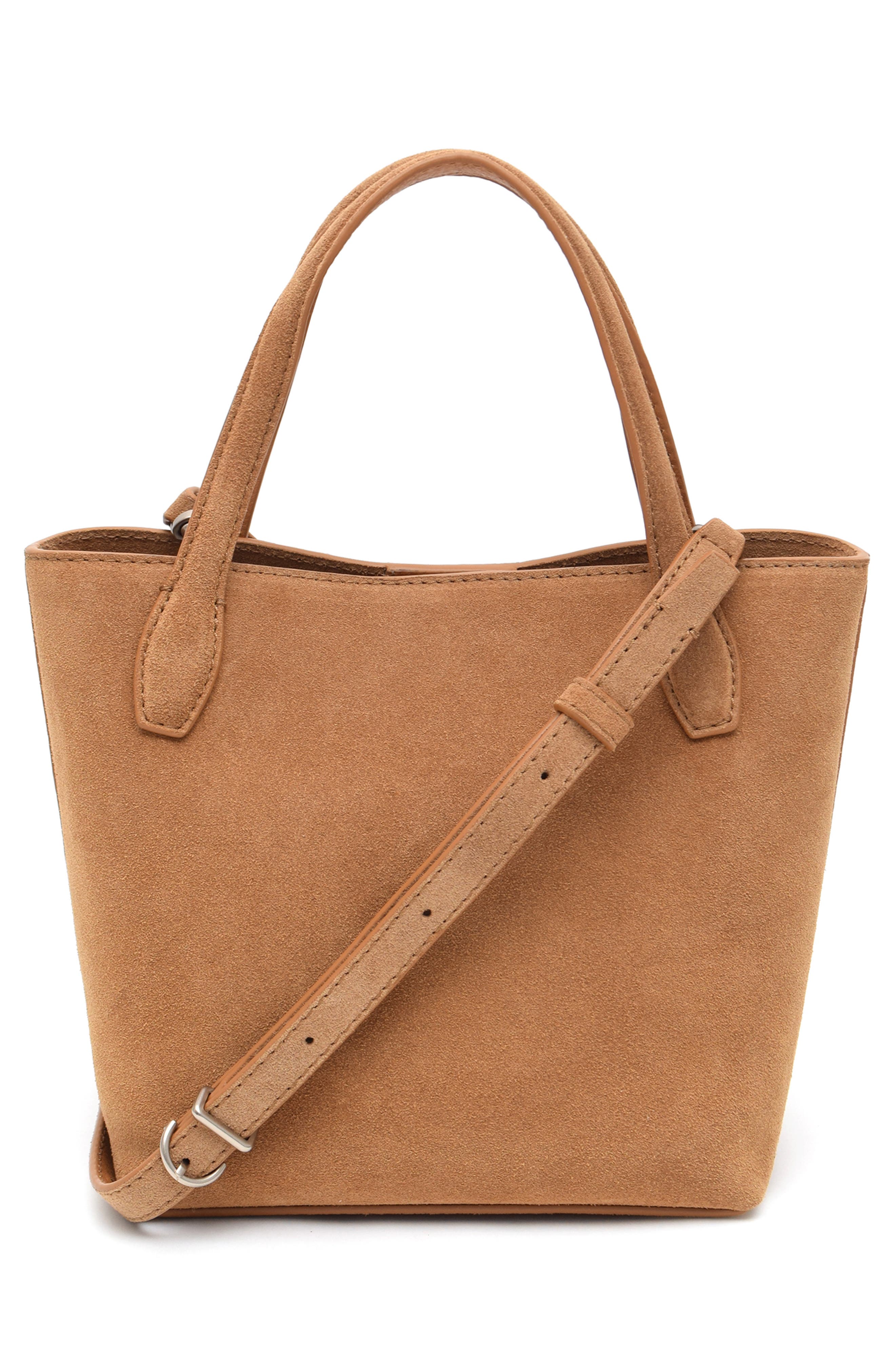Thacker Asher Suede Crossbody Tote, Alternate, color, Hazelnut