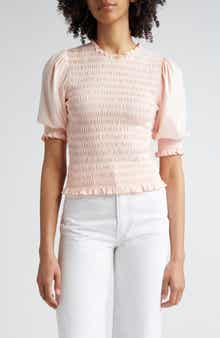 Veronica Beard Langston Smock Cotton Top