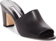 Manolo Blahnik Rapallarbar Block Heel Slide Sandal