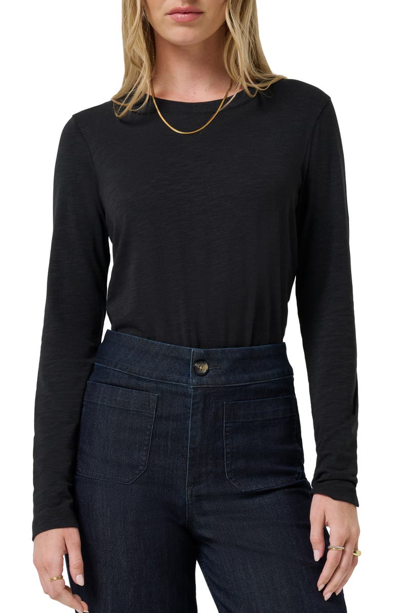 TravisMathew WOMENS CLOUD LS TEE, Main, color, Black