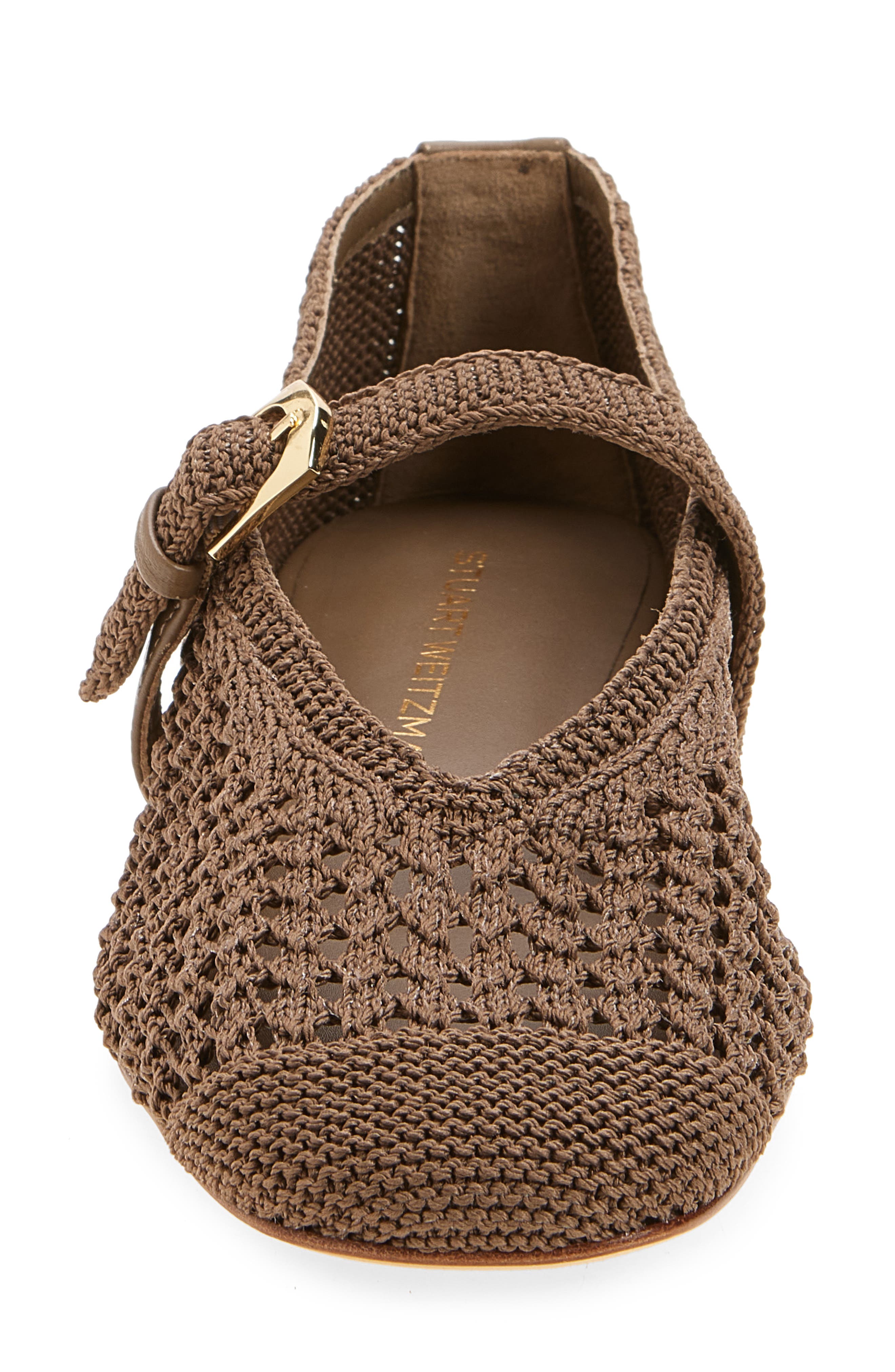 Stuart Weitzman Leora Mary Jane Flat, Alternate, color, Smokey Taupe
