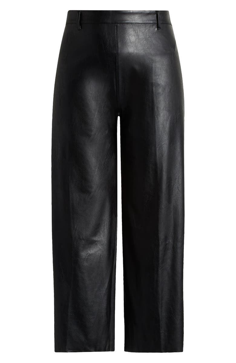 Lysse 'Lyssentials High Waist Faux Leather Wide Leg Pants, Alternate, color, Kohl Black