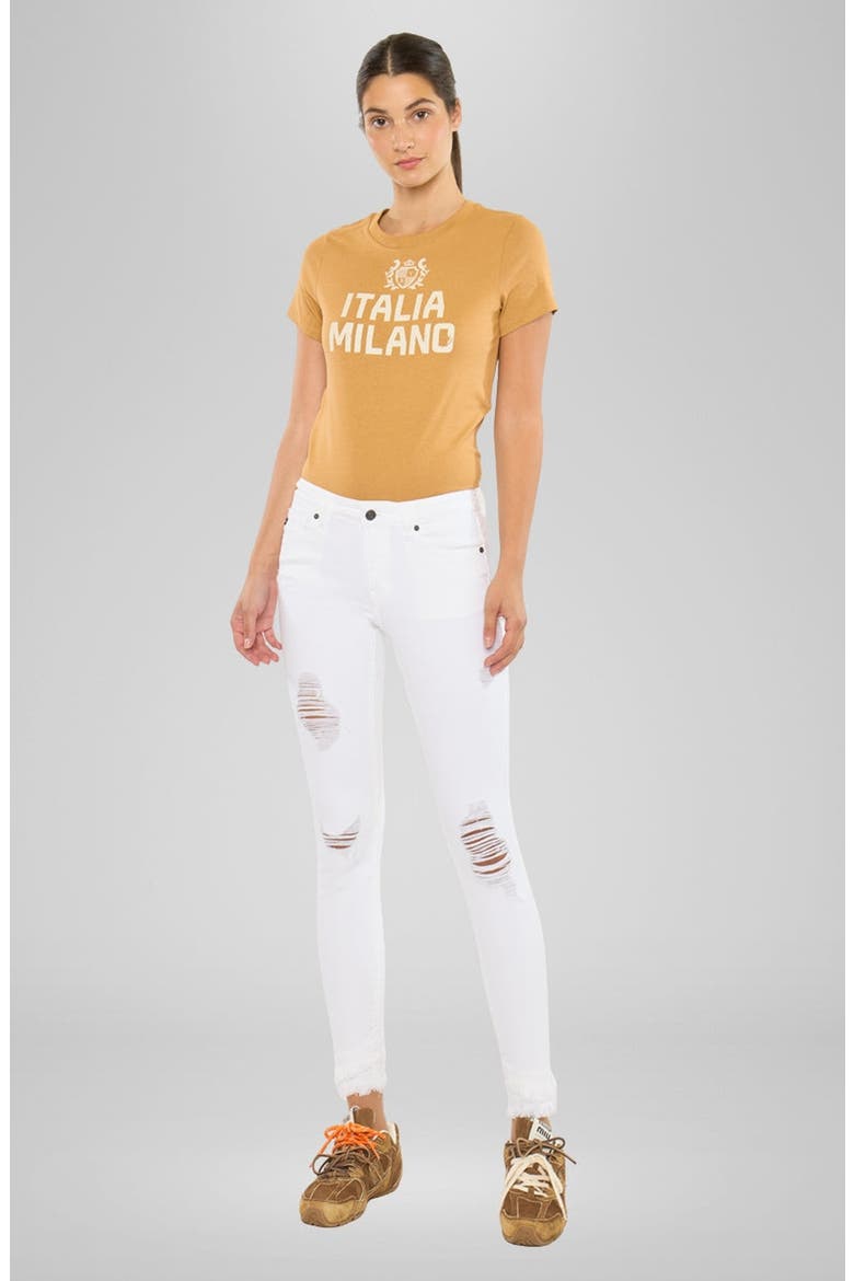 Lana Mid Rise Ankle Skinny Stretch Jeans, Alternate, color, White