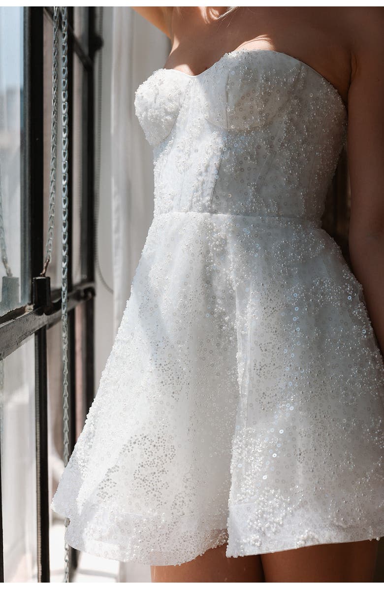 Untamed Petals Uptown Mini Dress, Alternate, color, Ivory