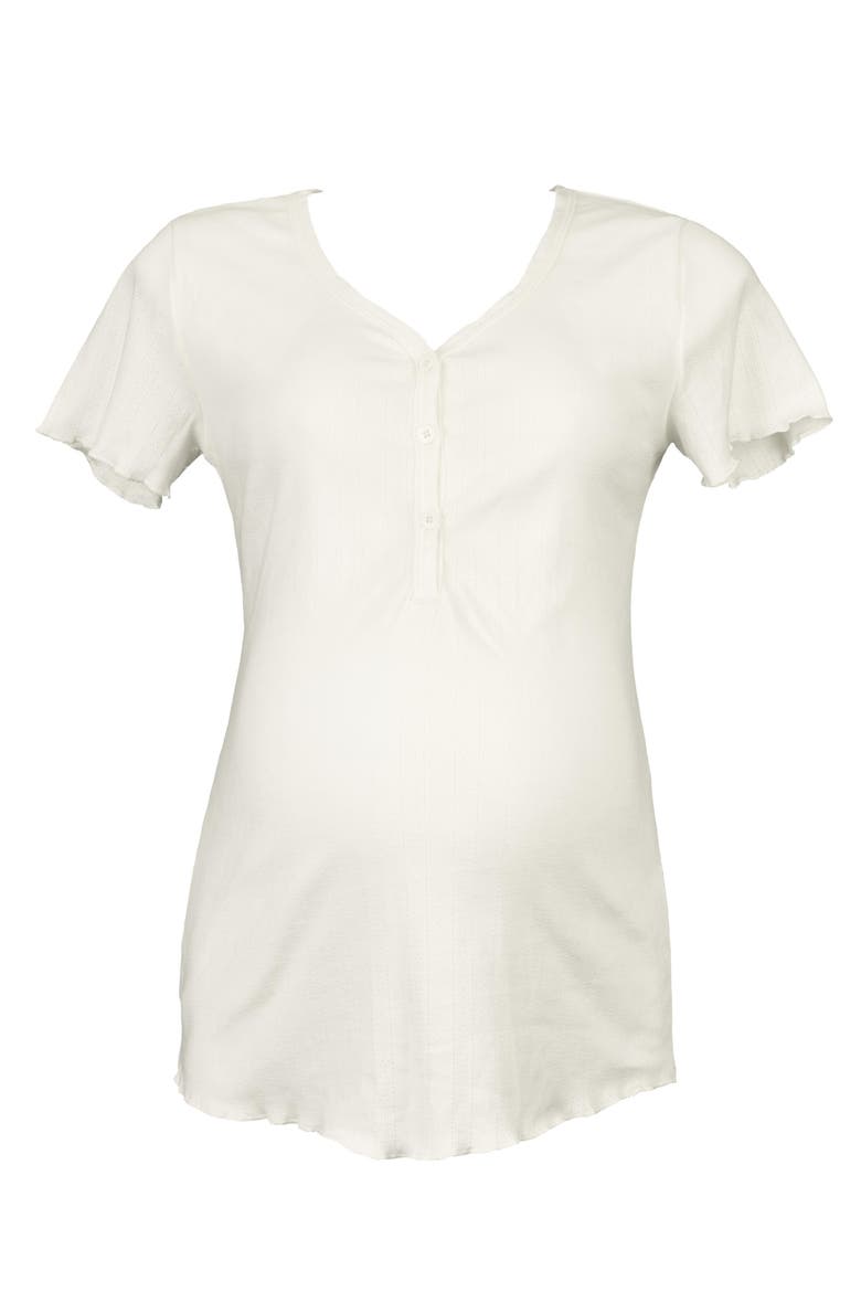 Trousseau Maternity and Nursing T-Shirt, Alternate, color, NATUREL