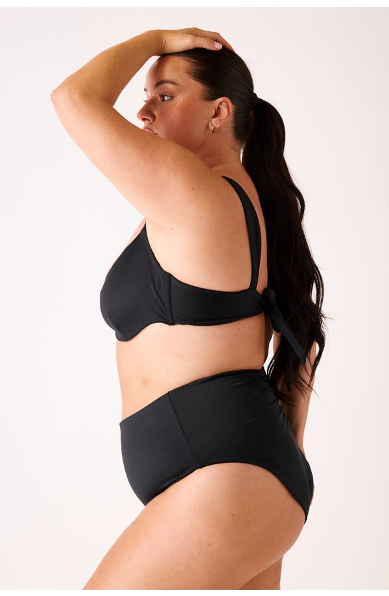 LONDRE BODYWEAR The High-Waisted Scrunch Bottoms, Alternate, color, Matte Black