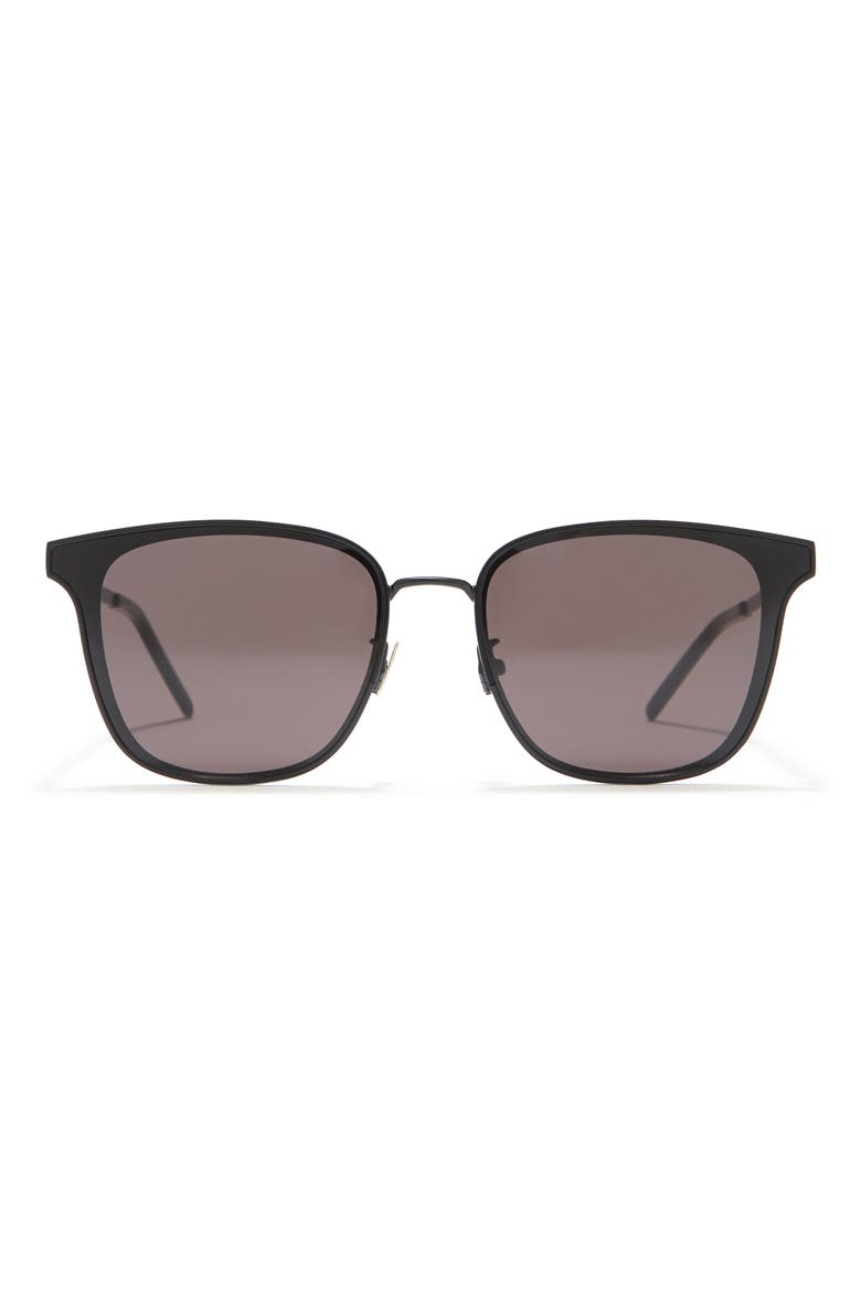 54mm Square Sunglasses, Main, color, BLACK BLACK BLACK