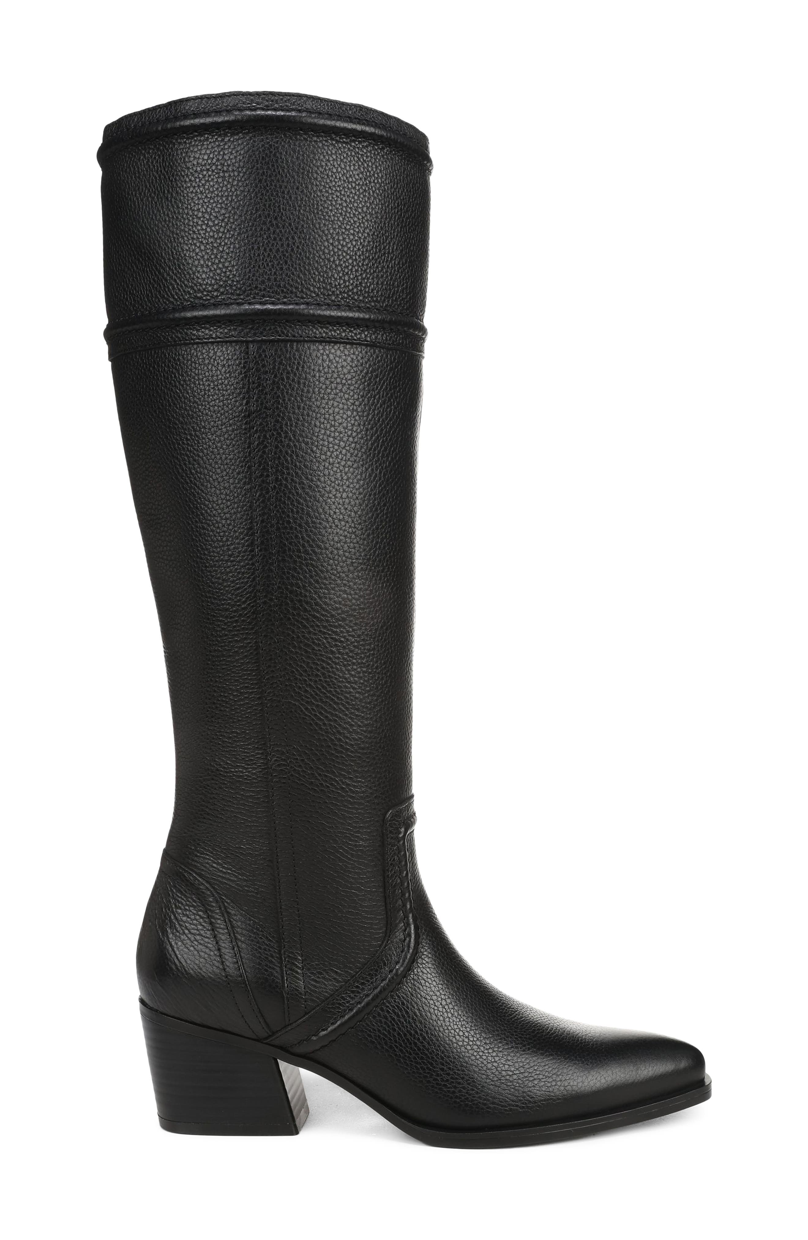 Dayton Leather Knee High Boot, Alternate, color, BLACK WC LEAHTER