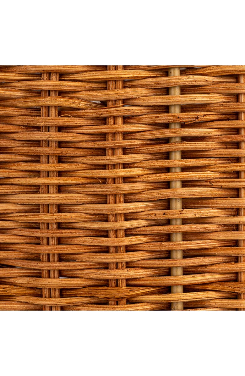 Storied Home Tiled Table Lamp with Hand-Woven Shade and Inline Switch, Alternate, color, Green