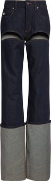 Jean Paul Gaultier Cutout Cuffed Jeans