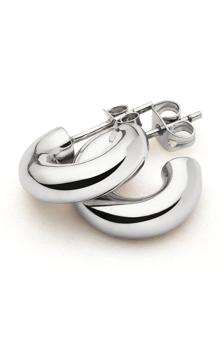 Missoma Small Chubby Hoop Earrings, Alternate, color, Silver