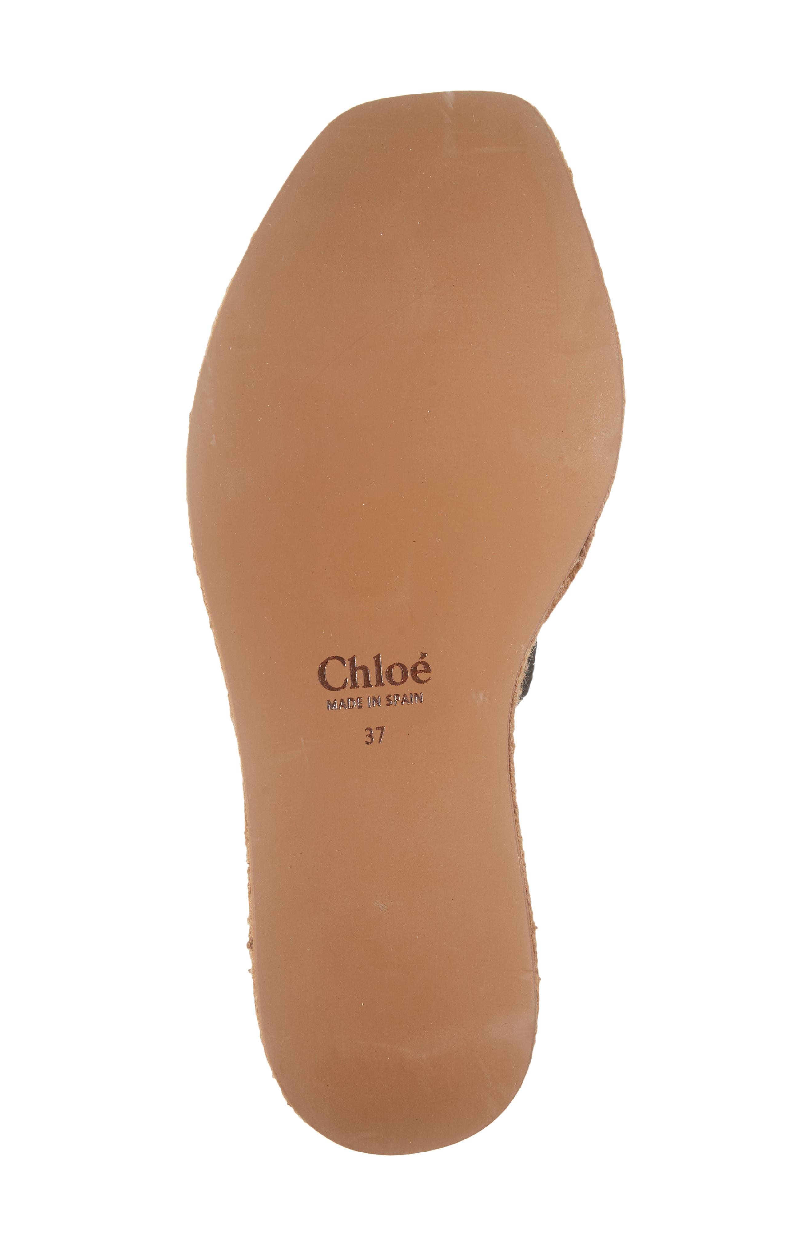 Chloé Woody Logo Espadrille Platform Slide Sandal, Alternate, color, 