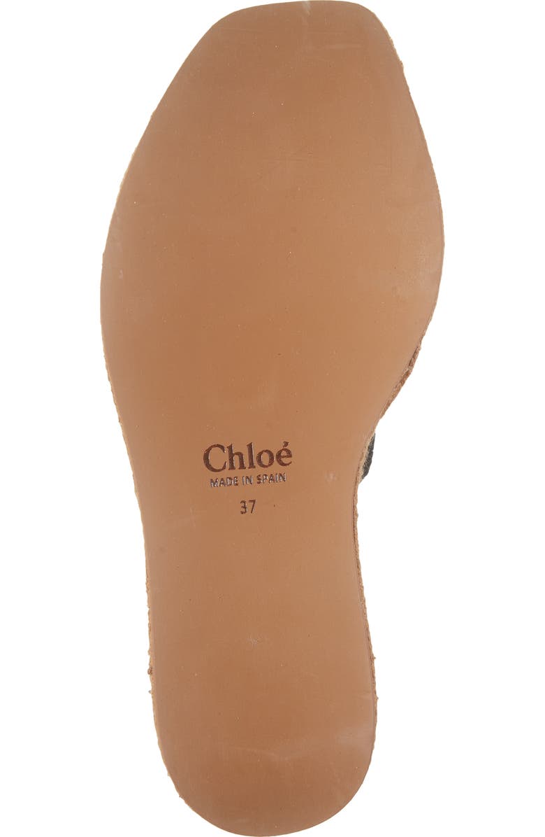 Chloé Woody Logo Espadrille Platform Slide Sandal, Alternate, color,