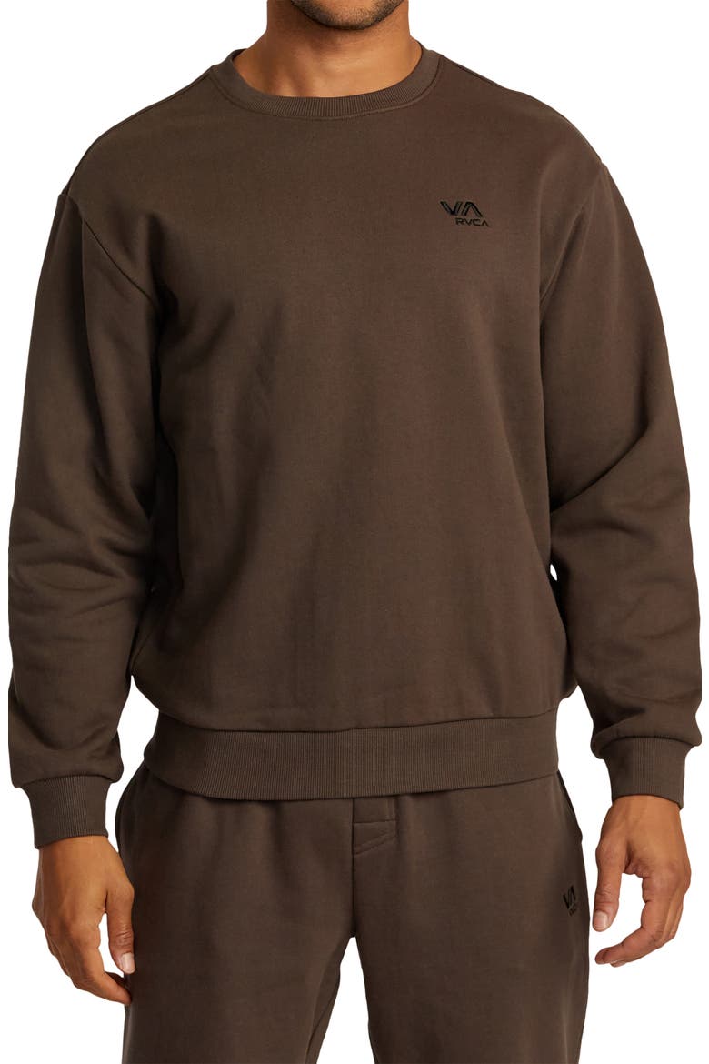 Essential Logo Embroidered Sweatshirt, Main, color, MOCHA