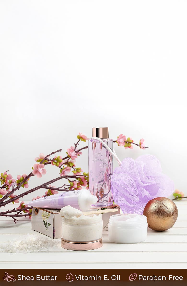 Lovery Lavender Lilac Home Spa Bat and Body Gift Set, Alternate, color, Lavender Lilac