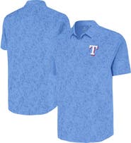 ANTIGUA Men's Antigua Powder Blue Texas Rangers Lush Button-Up Shirt